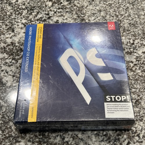 Win Adobe Photoshop CS5 Extended Student Teacher Edition Education Brand NEW