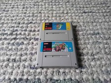 Super Nintendo SNES Cartridge Bundle PAL Super Mario Kart & Super Mario World