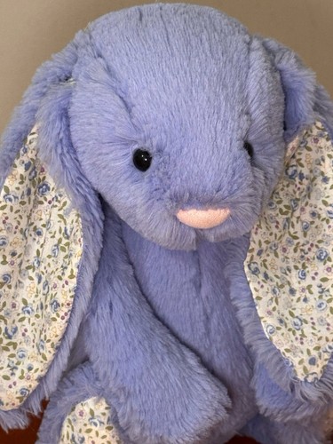 Jellycat Medium Bashful Bluebell Blossom Bunny Rare Retired Blue Rabbit Soft Toy - Bild 6 von 11
