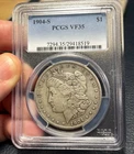 (#102111) Morgan Dollar:  1904 S.  Key Date.  PCGS VF 35
