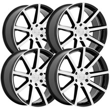 Set Of 4 Petrol Pe007 P6e 22x9.5 6x5.5 25mm Blackmachined Wheels Rims