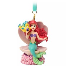 2024 Disney Parks Little Mermaid Princess Ariel Flounder Sketchbook Ornament NEW