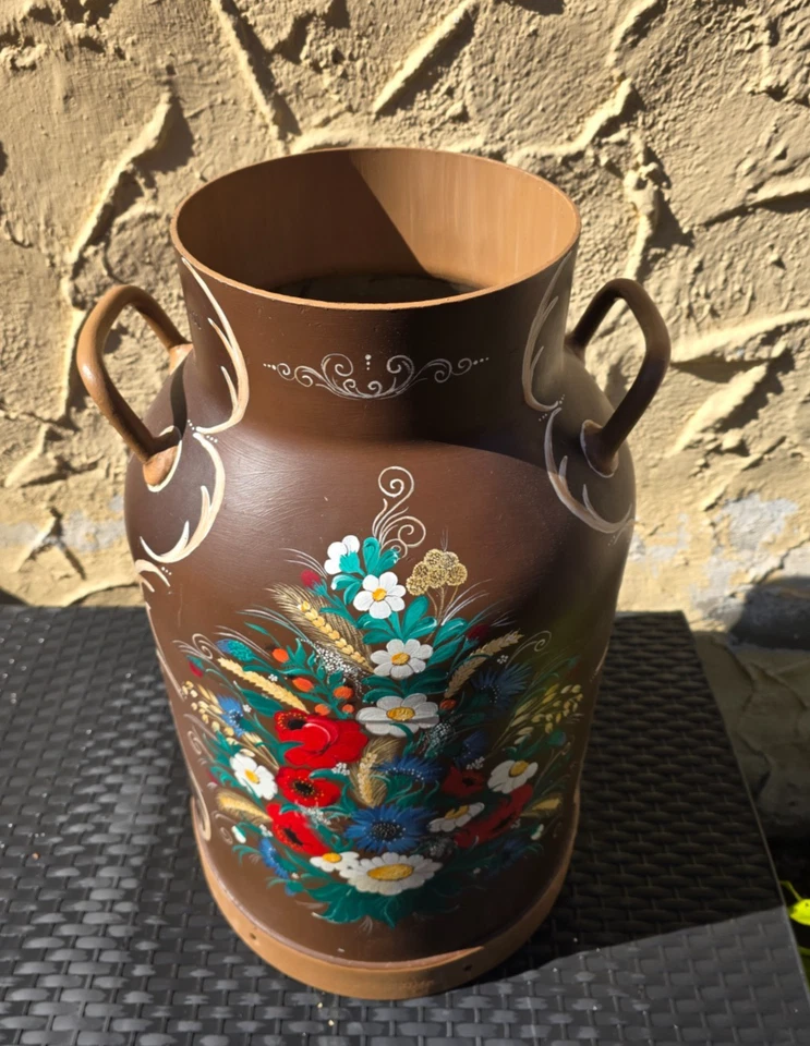 🔥Vintage Milchkanne 40L bemalt (58 cm hoch) – Deko Antik - Bild 2 von 4