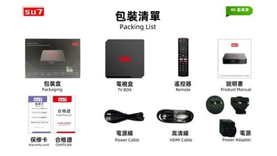 2026 Newest SU7 TV BOX Well as Unblock EVPAD A3 Chinese/HK/TW Live