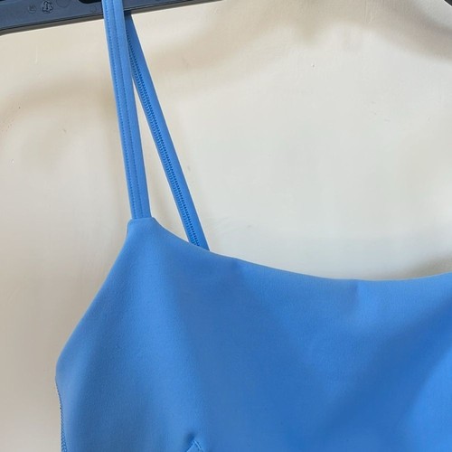 Lululemon Wundermost Nulu Spaghetti Strap Tank Top Carolina Blue Size 4 - Picture 3 of 6