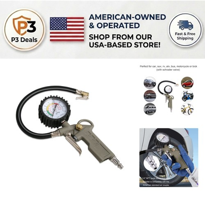 #ad Comprehensive Tire Inflator amp; 0 220 PSI Pressure Gauge for Safety amp; Efficiency $17.99