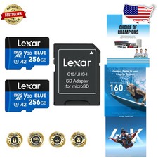 256GB Micro SD Card 2-Pack - Fast 160MB/s, 4K, Durable, A2