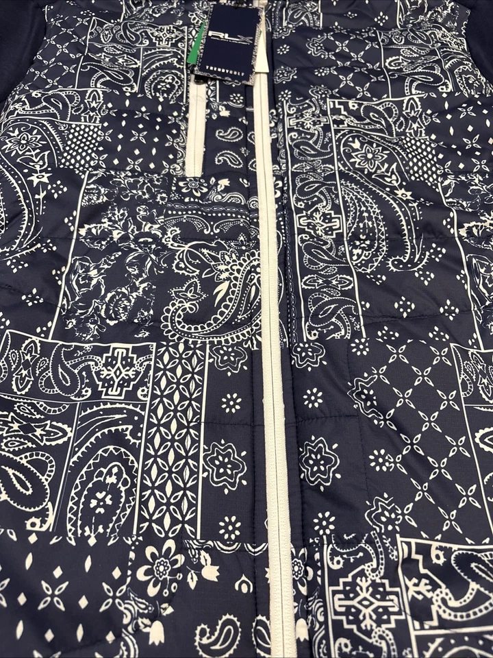 Ralph Lauren RLX Trendy Golf Hybrid Wool Jacket Men’s Sz Medium Navy Bandana - Image 3 of 4