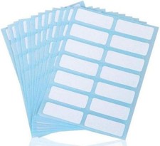 Mini Skater 336 Packs Name Label Stickers White Rectangle Self Small, 