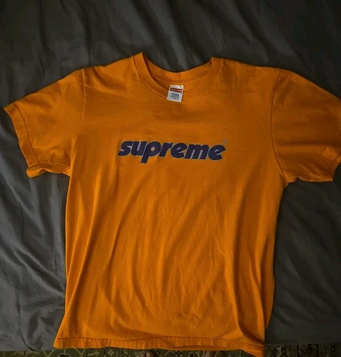 SUPREME Pinline Logo Tee Top manches courtes en T shirt orange SS24 Taille S