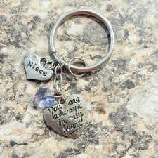 Keychain Niece Heart Charm Key Ring