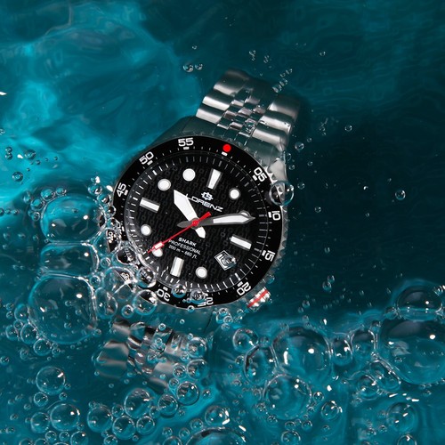 Lorenz Shark 5 – Orologio Uomo Automatico Acciaio Nero 200 m (30255AA) - Imagen 3 de 5