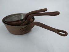 3 Kupferpfannen Windsor Chomette Favore Mauviel (französisches altes Kupfer)