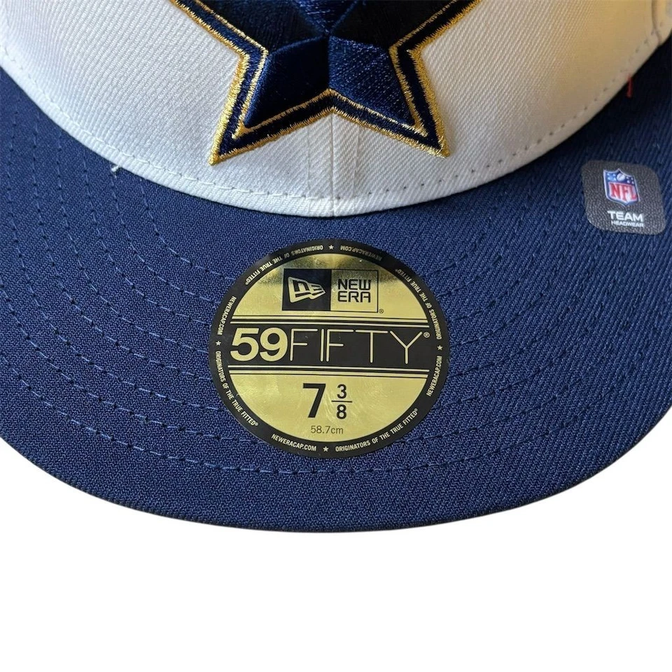 Sombrero ajustado New Era 59FIFTY Dallas Cowboys crema/azul marino talla 7 3/8 Super Bowl XXVIII Foto 2 de 4