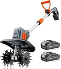 TaskStar Cordless Electric Tiller GardeningCultivator Rototiller Battery Powered