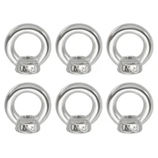 6Pcs Lifting Eye Nut M3, Thread Ring Shoulder Metric Eye Nuts Fastener