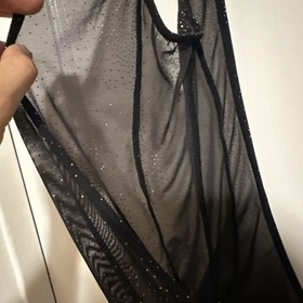 Maison Close SMALL Sz 4 Douce Provocation Thong Bodysuit Coeur, Open Black Body