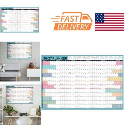 2026 2027 Wall Calendar 23.1 Inch x 34.6 Inch Efficient Planning and Organizing