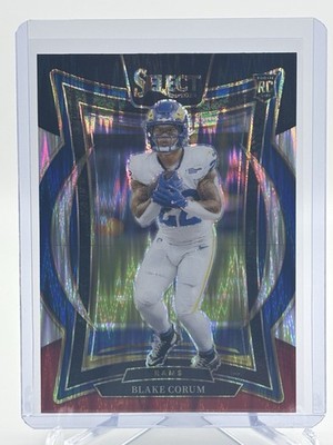 2024 Panini Select - Concourse Blake Corum #9 Black & Red Shock Prizm (RC)
