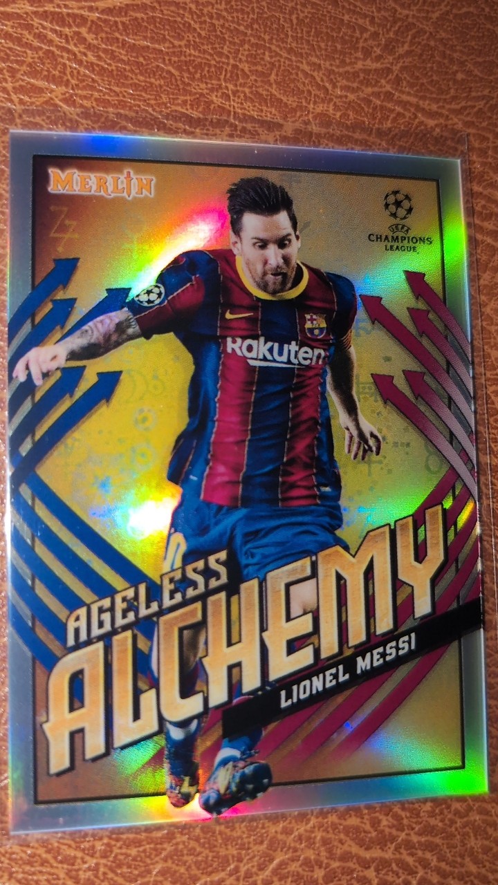 2020-21 Topps Merlin Chrome Lionel Messi Ageless Alchemy AA-LM Barcelona