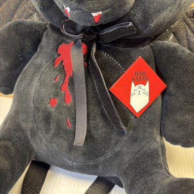 Hot Topic Vampire Bat Plush Backpack Black Gothic Spooky Halloween NWT Bat Bear Plush Backpack | Hot Topic main image 3
