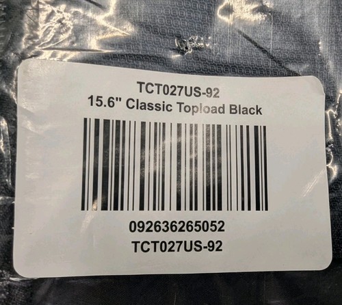 Targus TCT027US Laptop Computer Bag 15.6" Black Classic Slim Topload - 第 5/6 張圖片