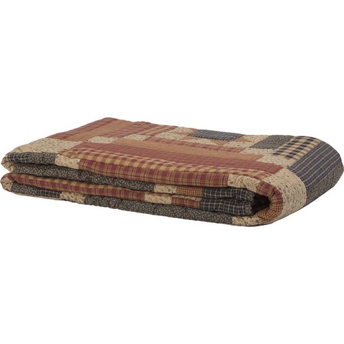 Primitive Twin Quilt Tan Patchwork Maisie Cotton Bedroom Decor VHC Brands - Picture 4 of 6