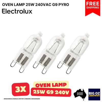 3-pack Halogen Lamp 25W 240VAC G9 for Electrolux Oven PN:ES6023 | FreePost · OEM