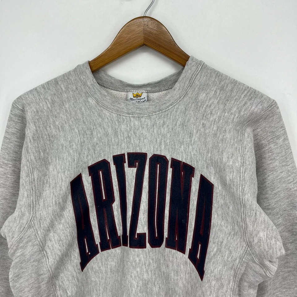 Vtg Arizona Wildcats Crew Neck Sweatshirt Adult S Gray Mac Gregor Sand Knit - Image 2 of 4