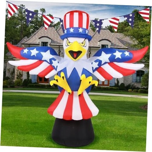 6FT Patriotic Eagle 4th of July Inflatable Decoration Independence Day Blow up