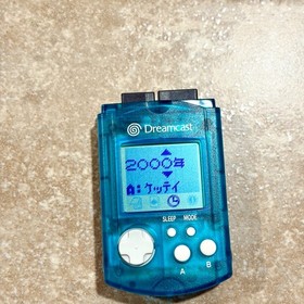 SEGA Dreamcast Clear Aqua Blue Visual Memory Unit VMU DC  HKT-7000 US Seller