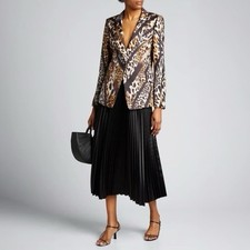 Kobi Halperin Silk Mackenzie Animal Print Blazer Size L