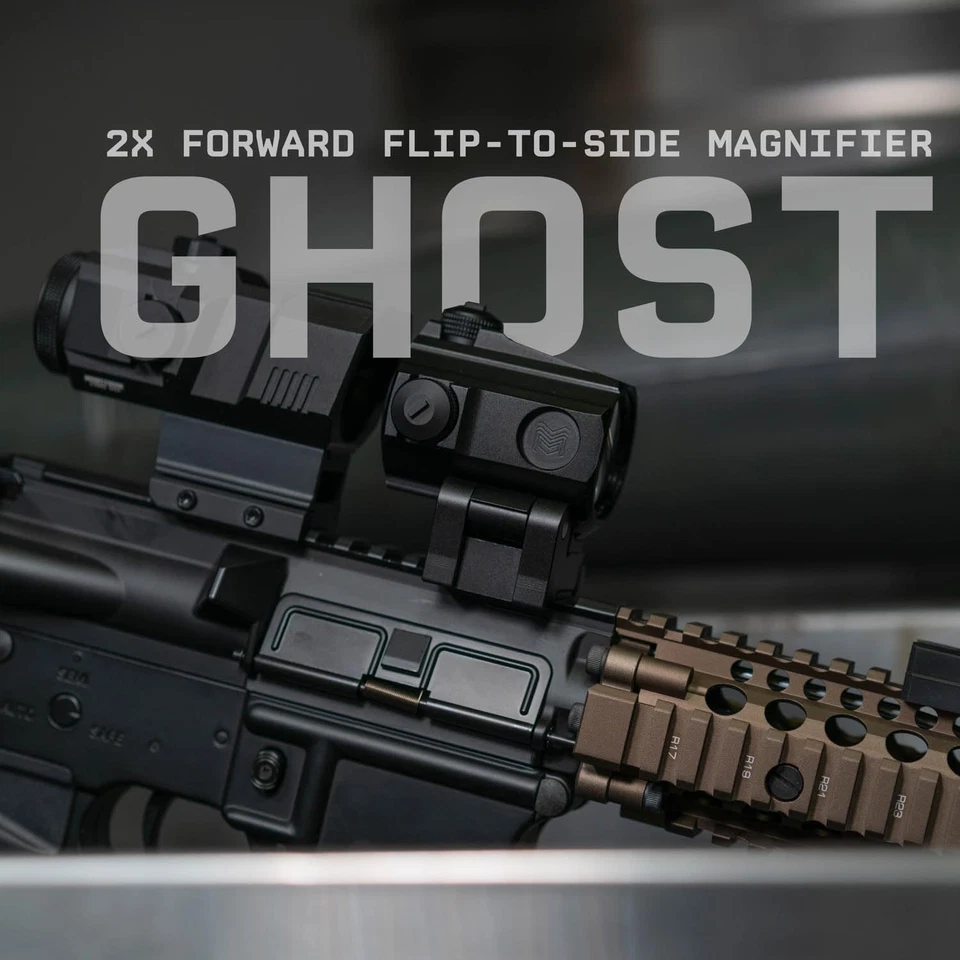 2X Lupa delantera abatible a lateral | Compatible con LPVO, visores de prisma, fija... Foto 3 de 4