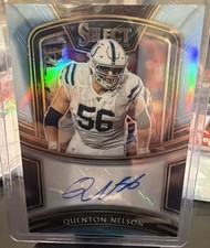 2020 Panini Select - Signatures Quenton Nelson #SI-QNE Light Blue Prizm Auto /35