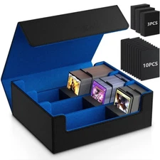 Trading Card Storage Box for 1800+, Leather Storage Box with Strong Closure HOT