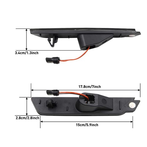 4x Red Amber LED Bumper Side Marker Light Smoked For Chevy Camaro 2010-2015 Dual - Picture 8 of 9