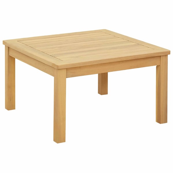Quadratischer Couchtisch Helles Akazienholz Massivholz 60 X 60 X 36 Cm-image