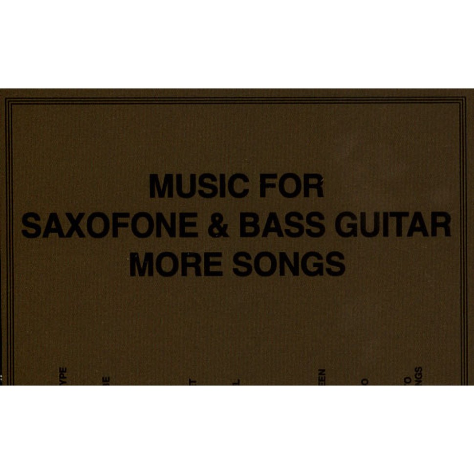 レア!新品!sam gendel sam wilkes『Music For …』 Music for Saxofone and Bass Guitar | Sam Gendel & Sam Wilkes