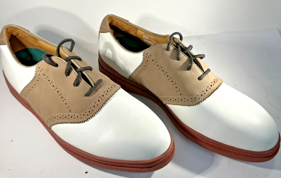 Callaway Broadmoor Nordstrom Golf Shoes Men's Size 13 Pre-Owned White/Brown - Image 3 of 4