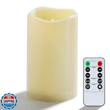 Homemory 1 Pack Outdoor Waterproof Flameless Candles, Battery Operated Candle