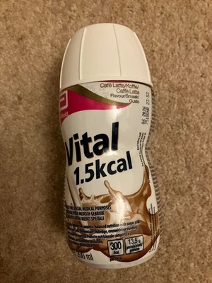 Vital 1.5kcal 200ml Vanilla Cafe latte or Mxd berry Flvr protein Nutrition Drink