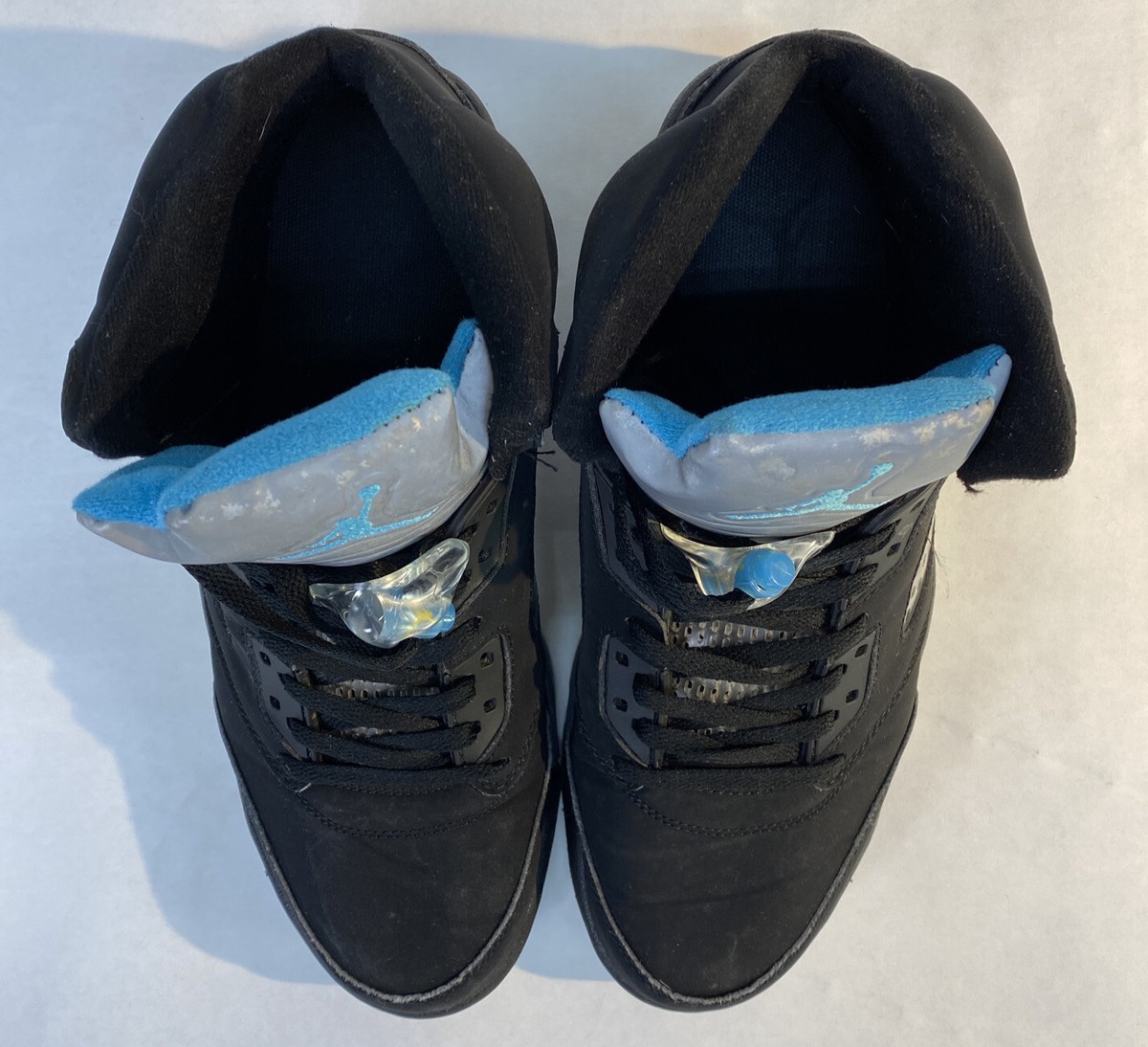 Nike Men's Air Jordan 5 Retro Aqua Sneakers Black Blue Size Nike Men's Air Jordan 5 Retro Aqua Sneakers Black Blue Size