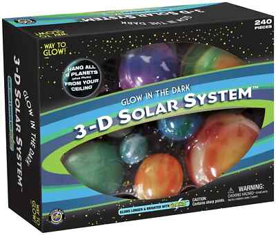 Glow In The Dark 3D Sonnensystem Modell Planeten und Sterne 240 Teile