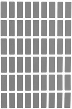 Grey Rectangle Colored Label in Various Sizes 1" x 3/8" - 4" x 2" 15 Sheets