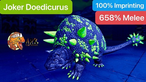 ark survival ascended pve 658% Melee Joker Doedicurus, 100% Imprinting - Bild 1 von 2
