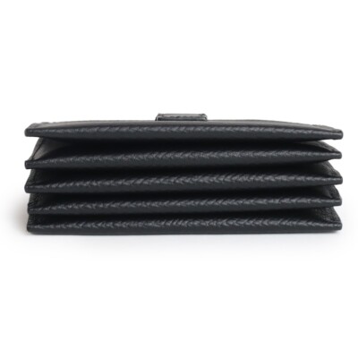 UNUSED] CELINE Calf leather Accordion card holder black w