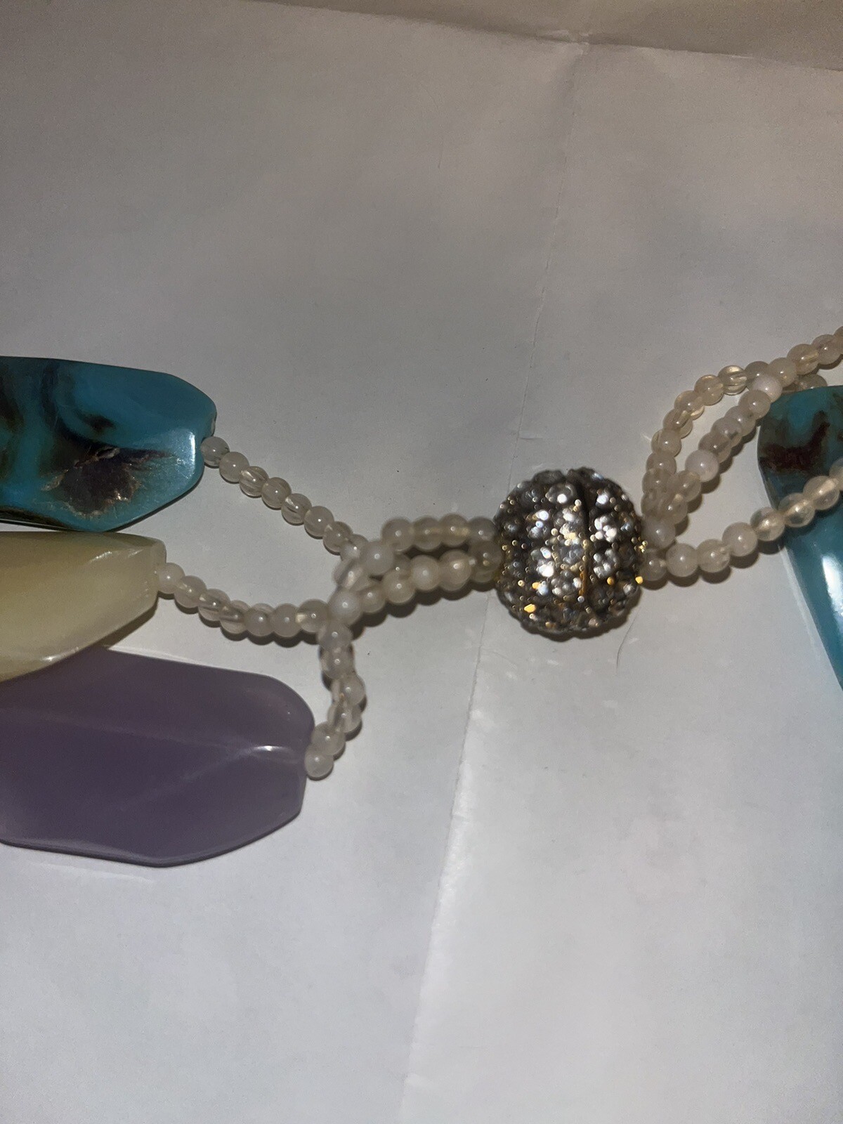 Multi-strand Large Statement Necklace Chunky Bead… - image 6