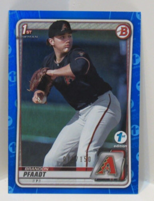 Brandon Pfaadt 2020 Bowman Draft 1st Edition Blue Foil /150