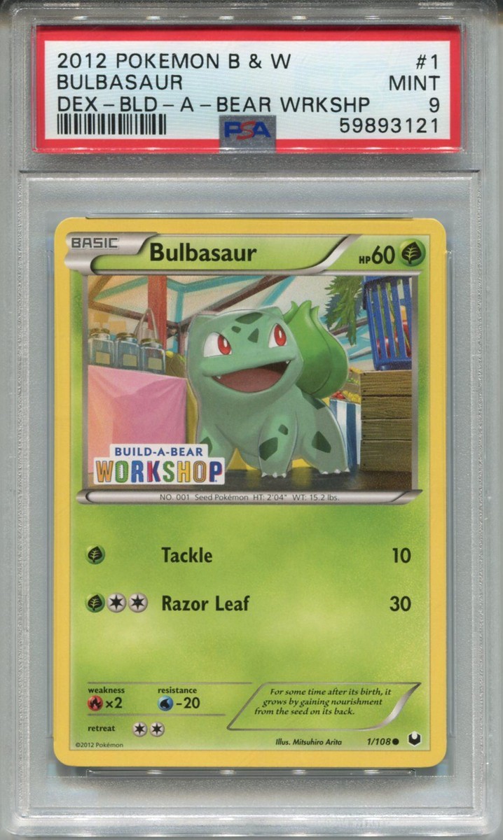 Pokemon Build A Bear Workshop Promo Card #1 Bulbasaur PSA 9 | eBay Pokemon Build A Bear Workshop Promo Card #1 Bulbasaur PSA 9 | eBay