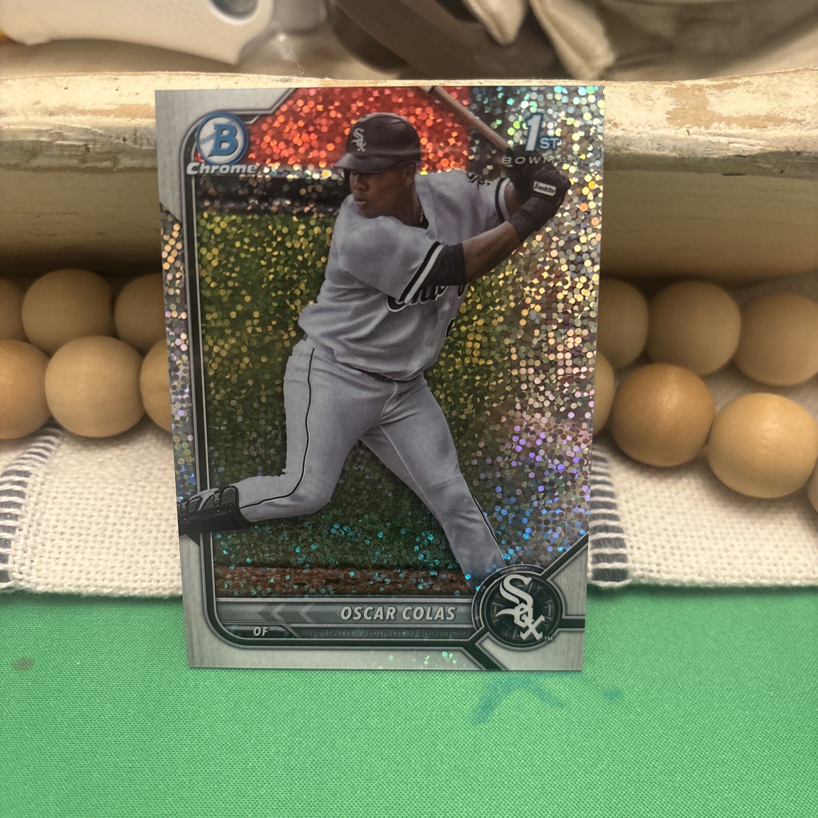 2022 Bowman Chrome #BCP-152 Oscar Colas Prospects Speckle Refractor #'d /299